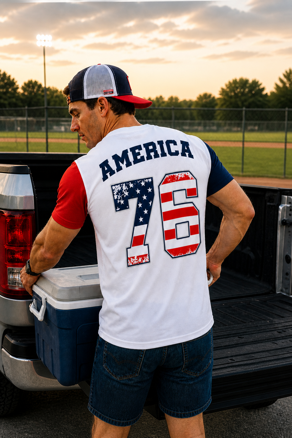 Ninth Inning Studio 250th Anniversary Freedom Premium Performance Tee -White