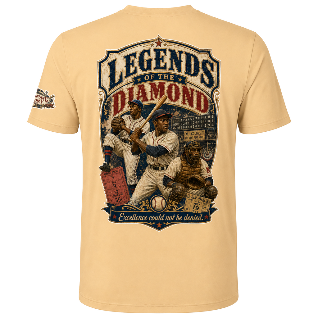 Ninth Inning Studio Negro League Legends of the Diamond Men’s Milk-Silk Tee