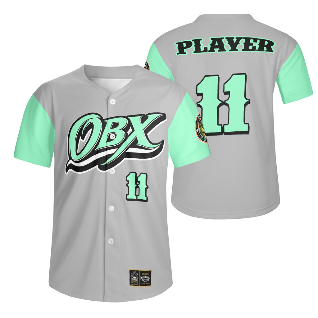 Ninth Inning Studio OBX Kooks Road Grey/Mint Baseball Jersey