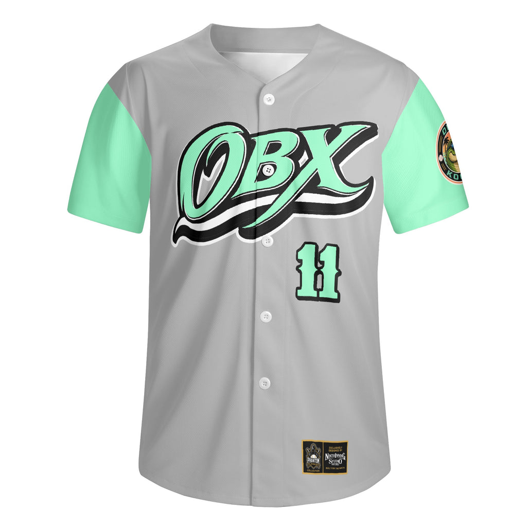 Ninth Inning Studio OBX Kooks Road Grey/Mint Baseball Jersey