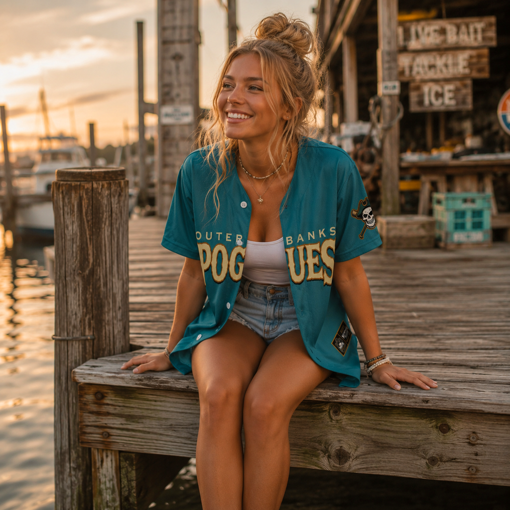 Ninth Inning Studio Outer Banks Pogues Road Baseball Jersey