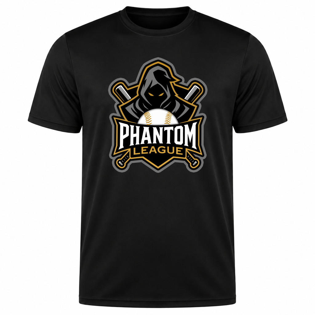 Ninth Inning Studio Phantom Legue Logo Men’s Milk-Silk Stretch Tee
