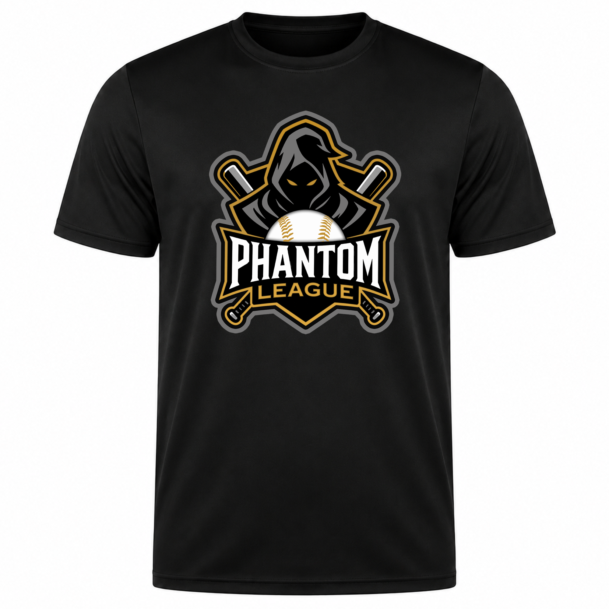 Ninth Inning Studio Phantom Legue Logo Men’s Milk-Silk Stretch Tee