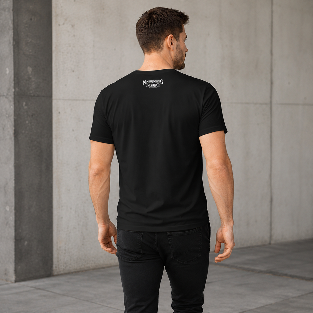 Ninth Inning Studio Phantom Legue Logo Men’s Milk-Silk Stretch Tee