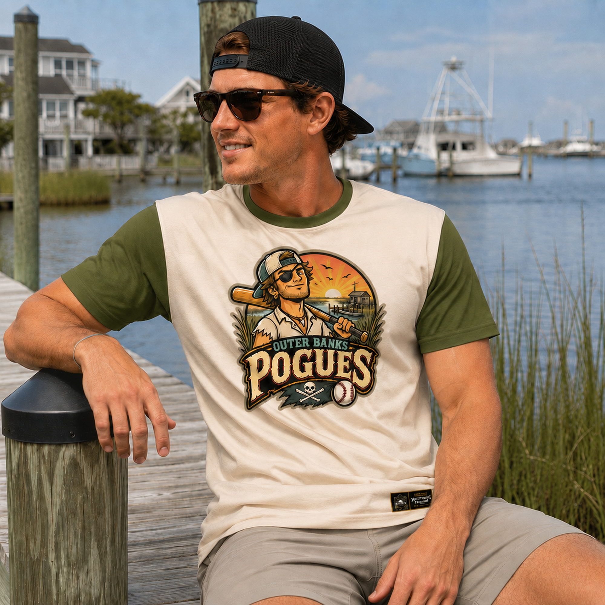 Ninth Inning Studio Outer Banks Pogues Phantom Collection Premium Performance Mascot Tee