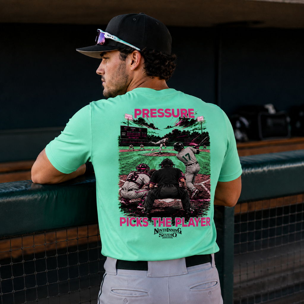 Ninth Inning Studio Pressure Picks the Player Men’s Milk-Silk Stretch Tee