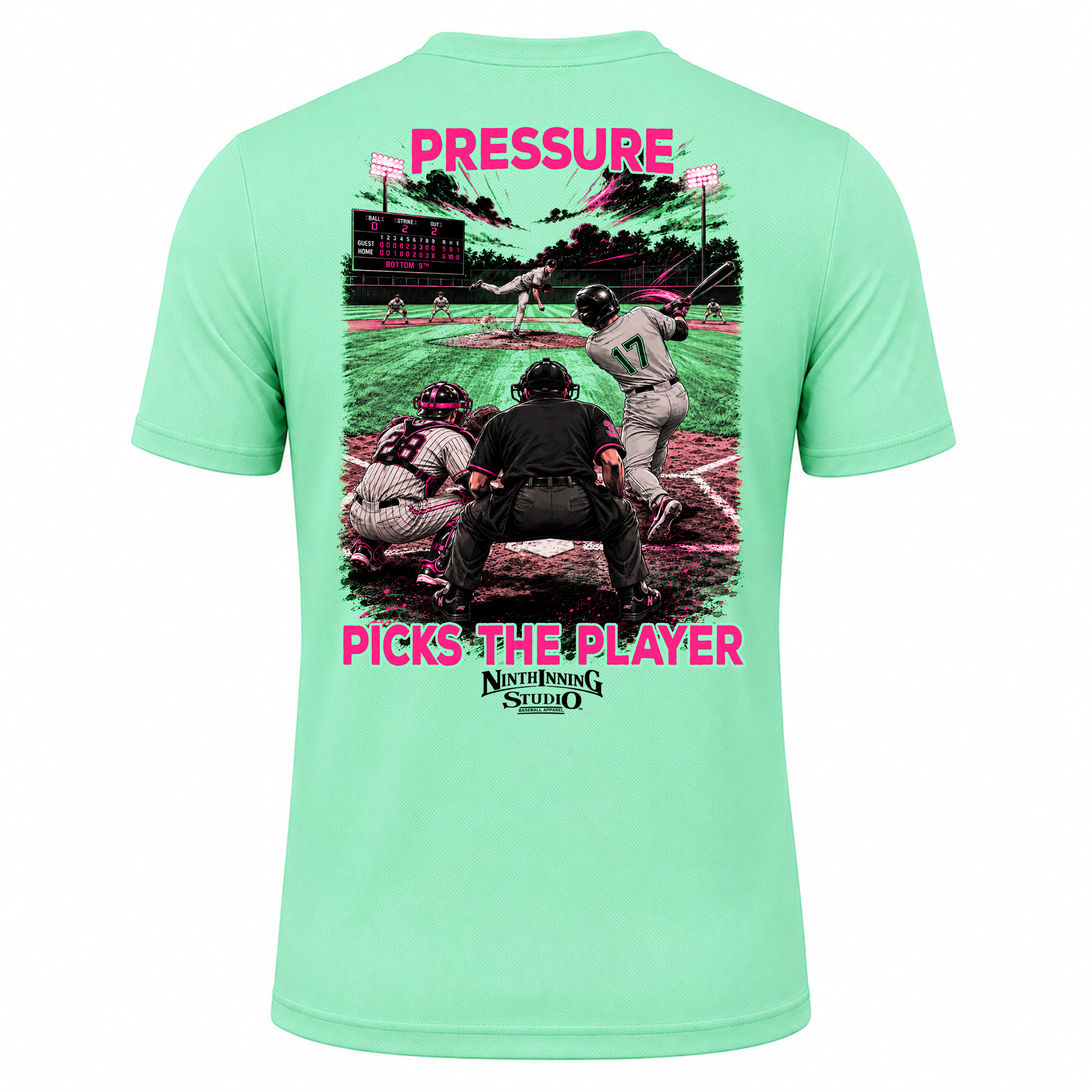 Ninth Inning Studio Pressure Picks the Player Men’s Milk-Silk Stretch Tee
