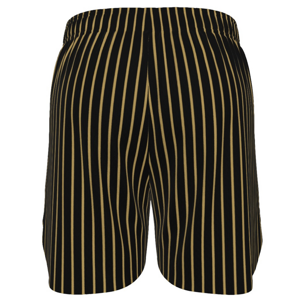 Ninth Inning Studio Black/Gold Pinstripes Men's Baseball Shorts