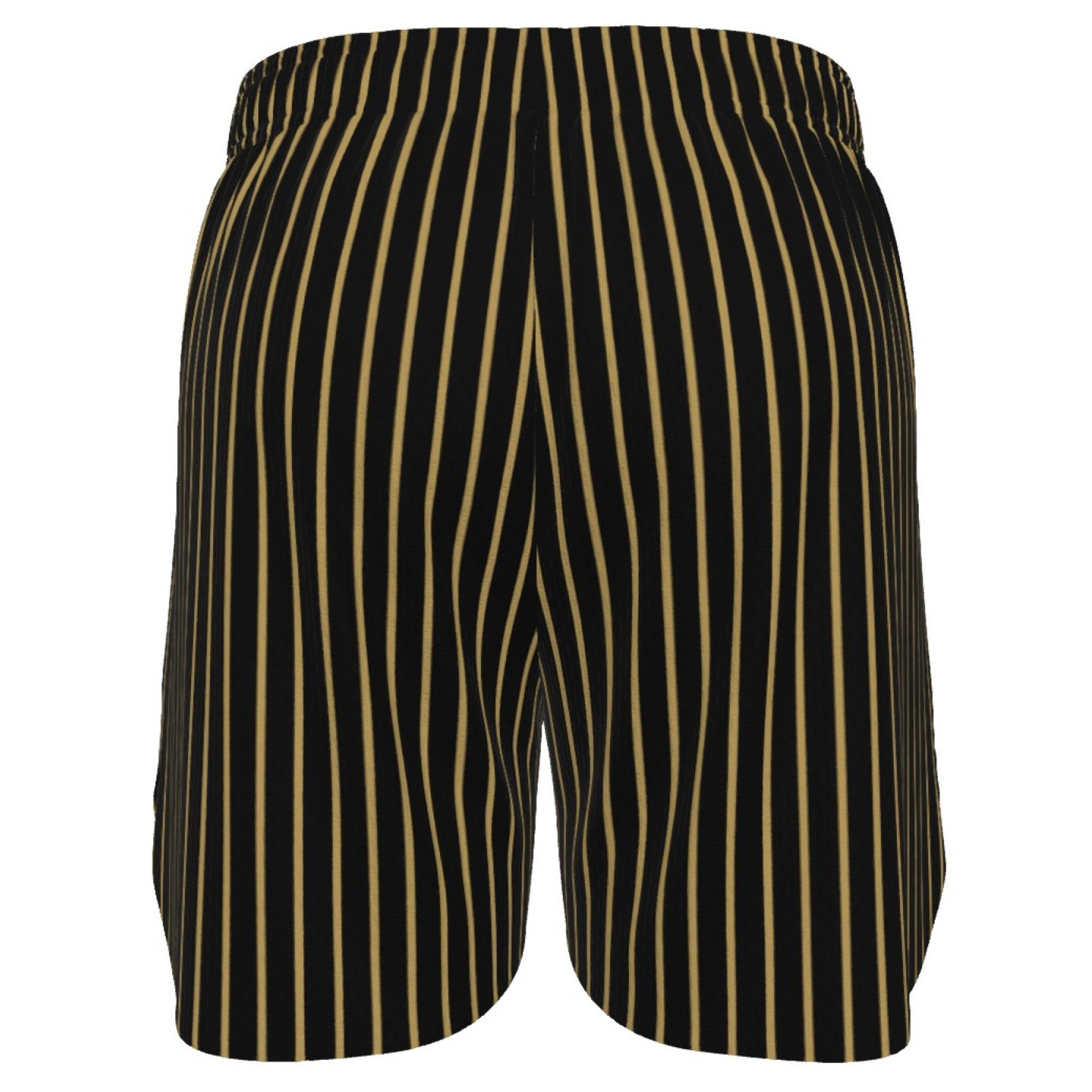 Ninth Inning Studio Black/Gold Pinstripes Men's Baseball Shorts
