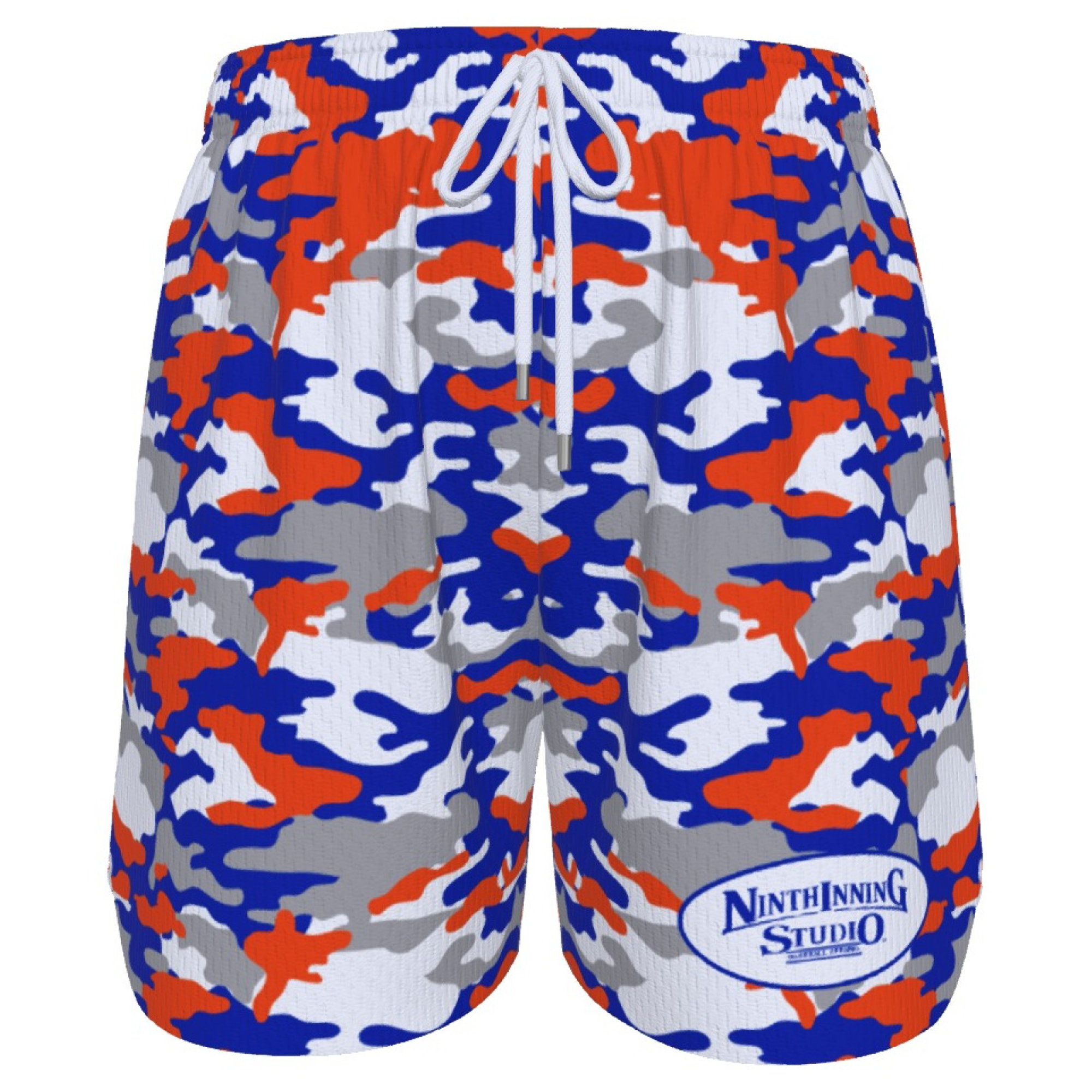 Ninth Inning Studio Blue/Orange Camo Men's Baseball Shorts