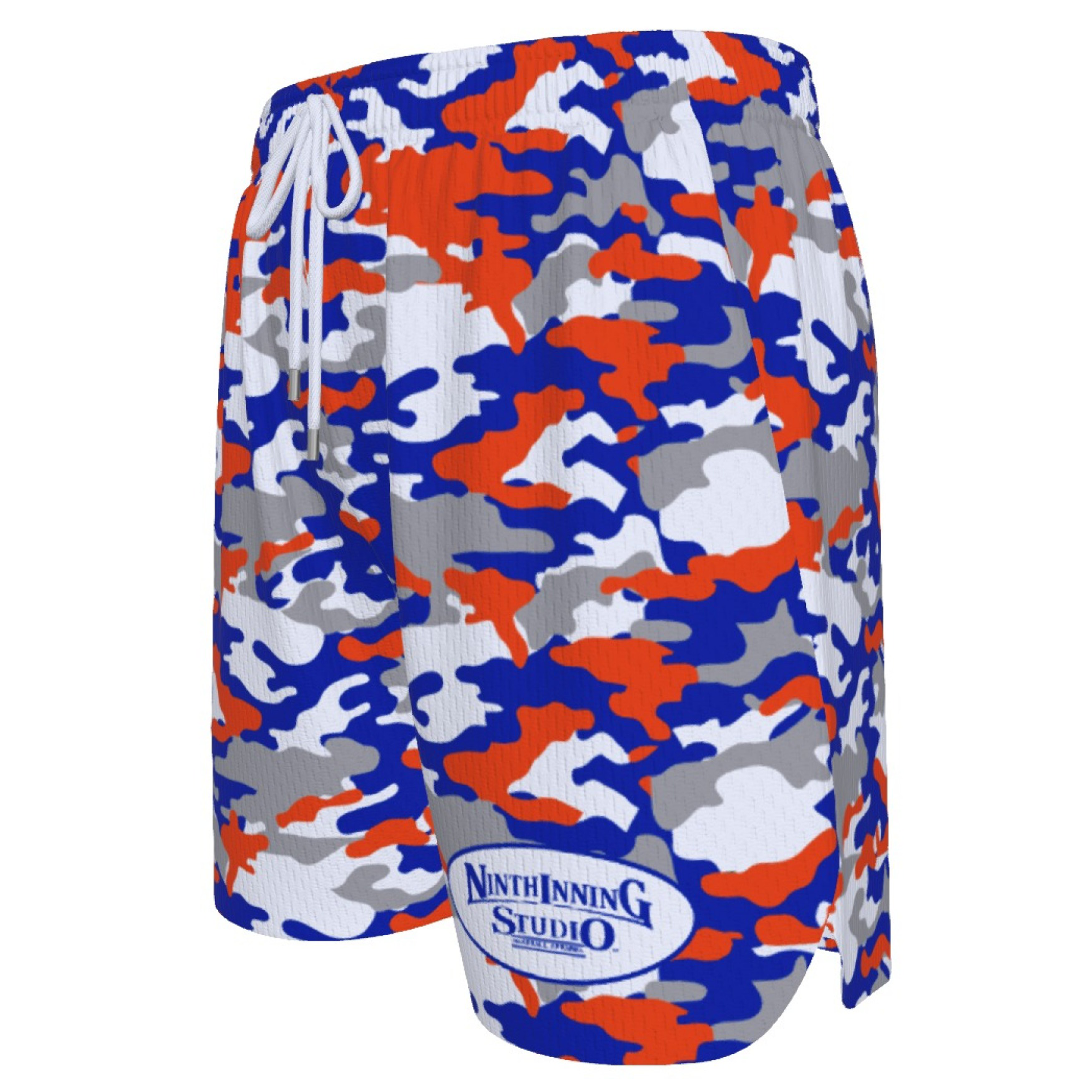 Ninth Inning Studio Blue/Orange Camo Men's Baseball Shorts