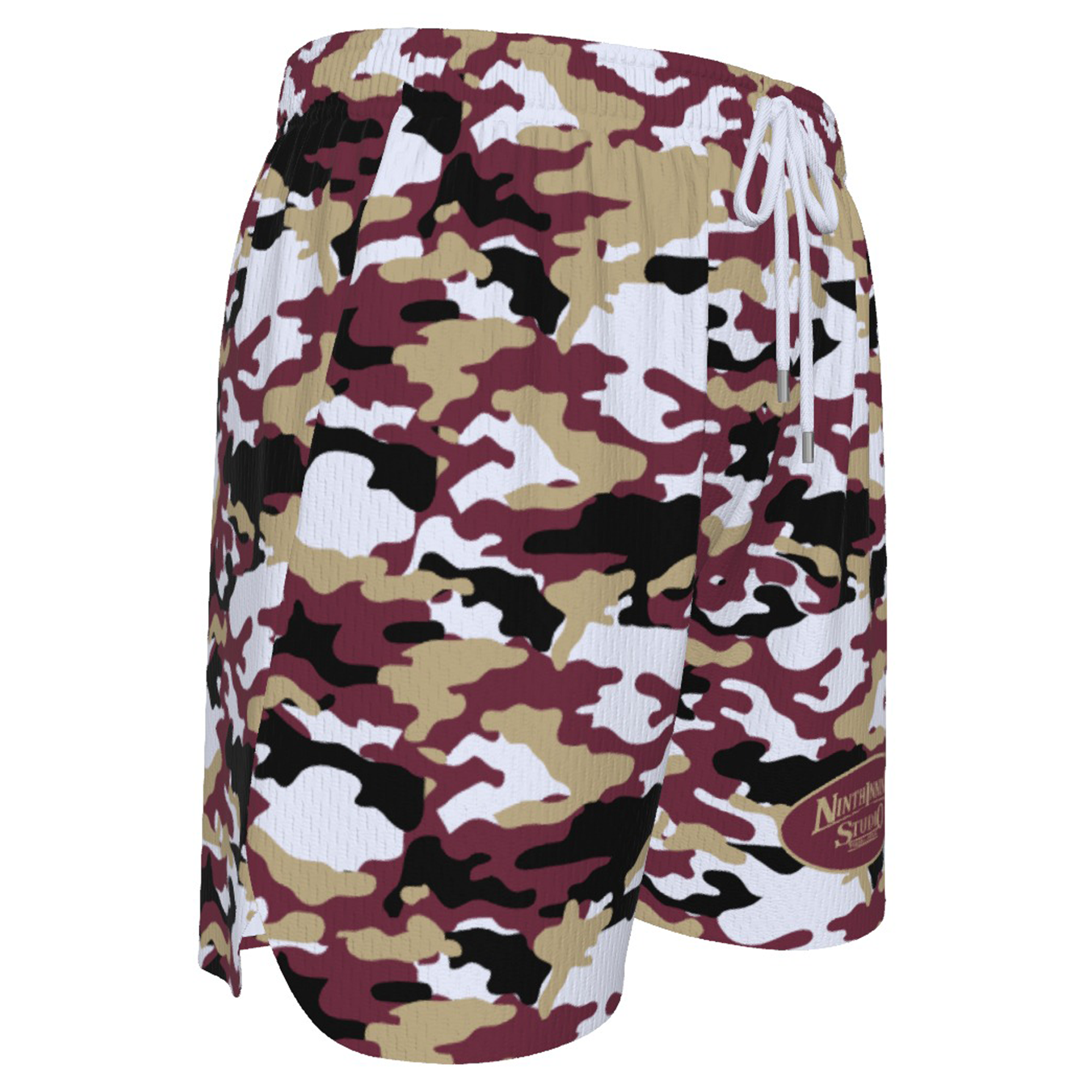 Ninth Inning Studio Garnet/Gold Camo Men's Baseball Shorts