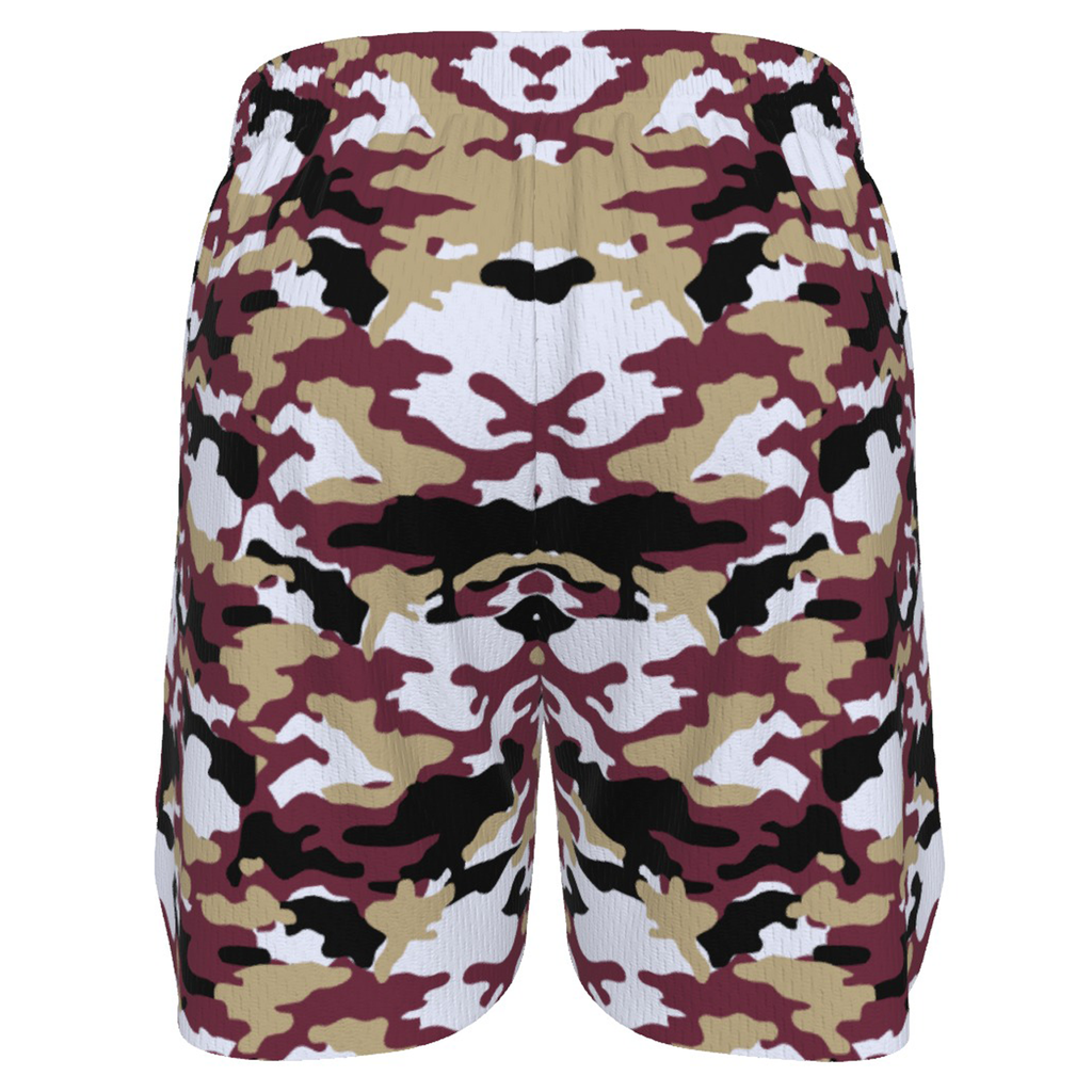 Ninth Inning Studio Garnet/Gold Camo Men's Baseball Shorts