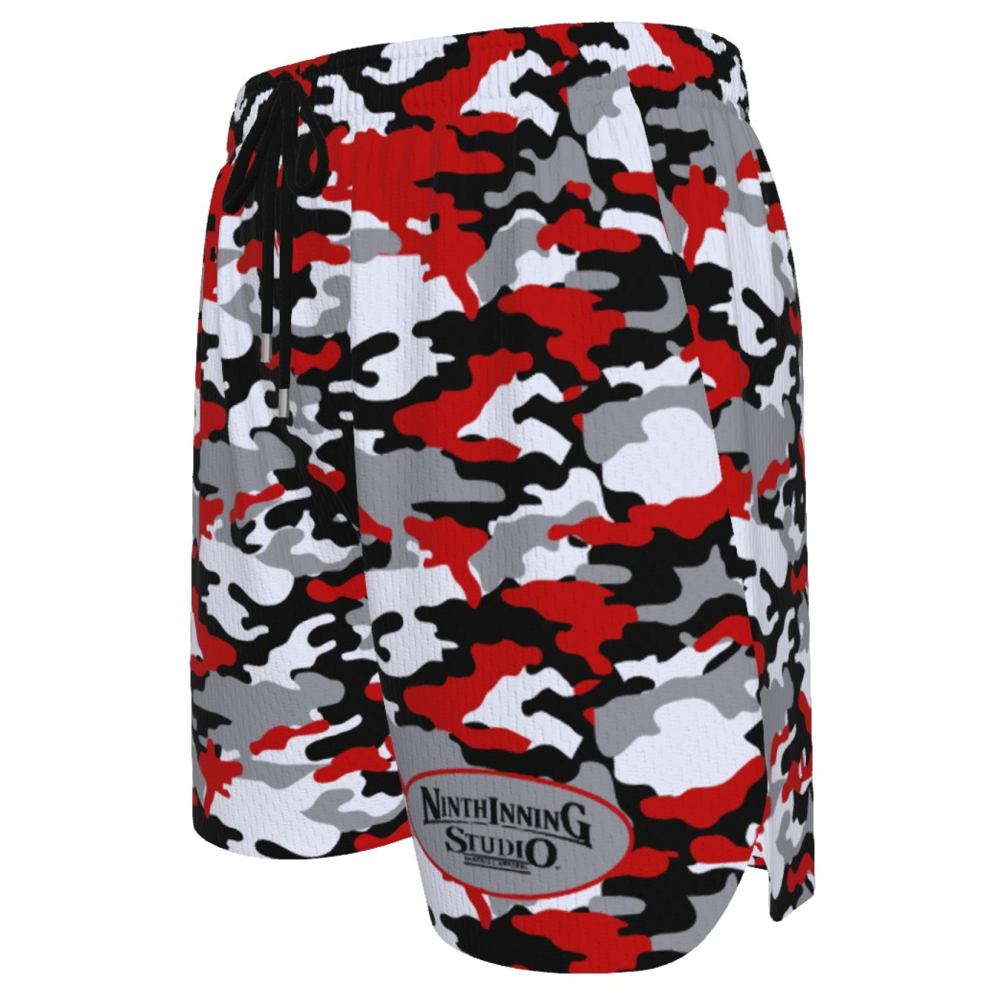 Ninth Inning Studio Red/Black Camo Men's Baseball Shorts