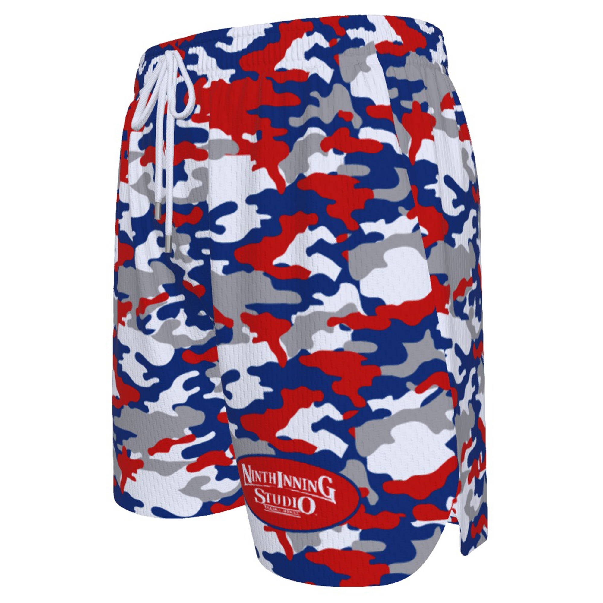 Ninth Inning Studio Red/Blue Camo Men's Baseball Shorts