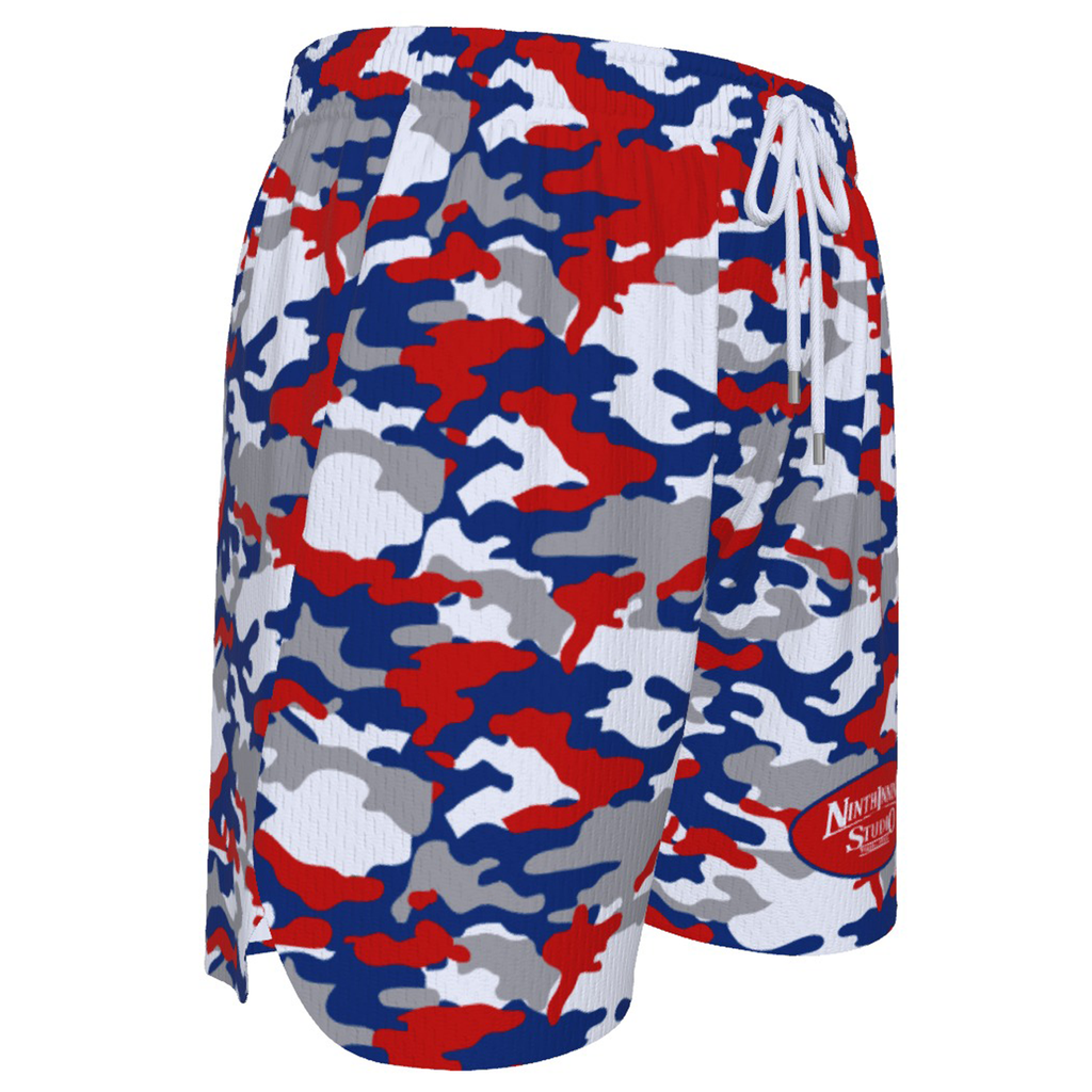 Ninth Inning Studio Red/Blue Camo Men's Baseball Shorts