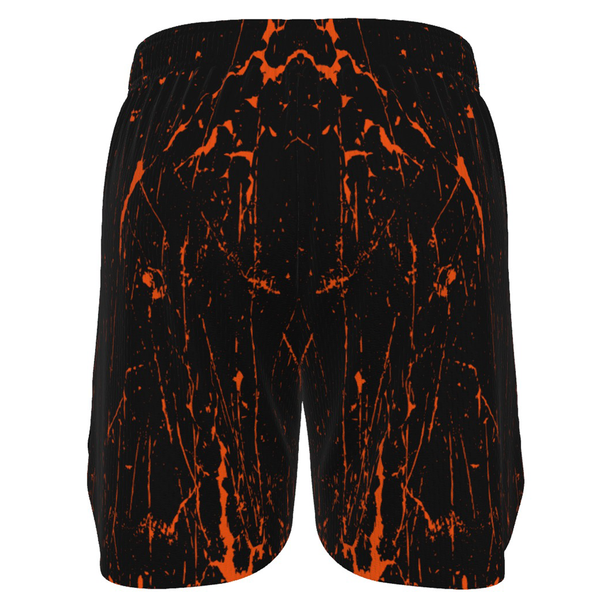 Ninth Inning Studio Black/Orange Marble Men's Baseball Shorts
