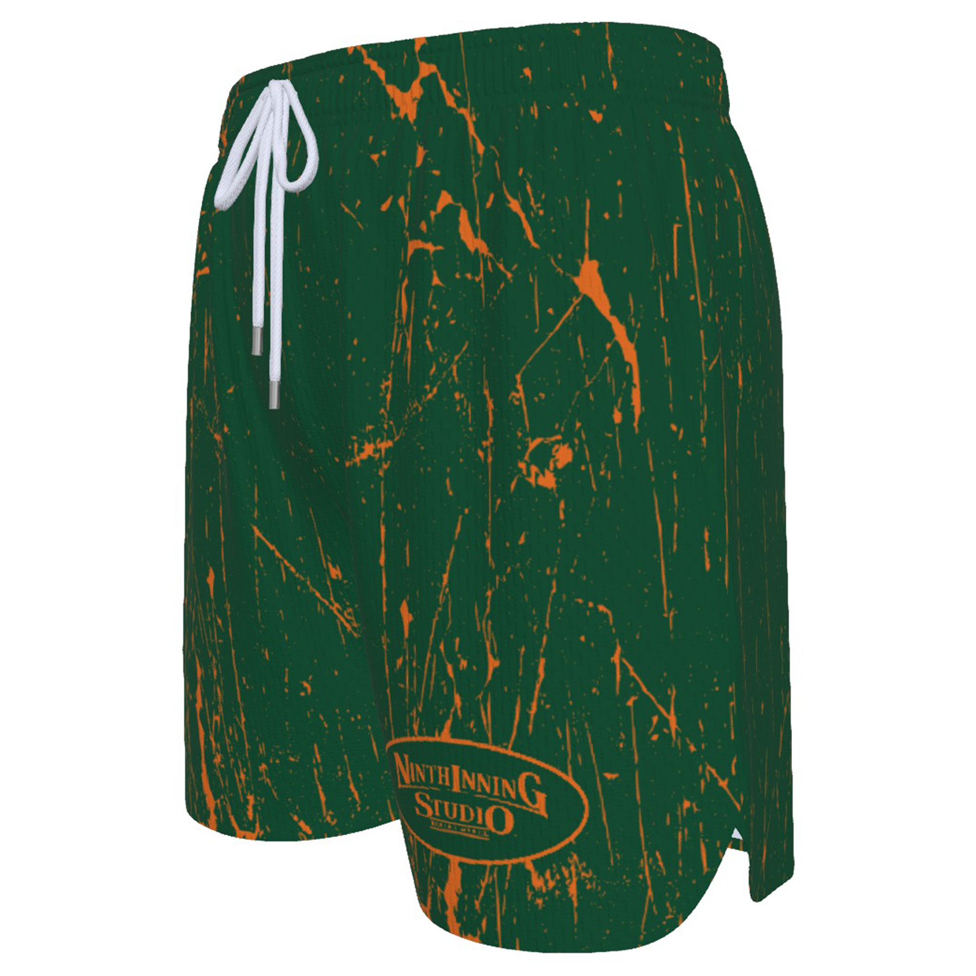 Ninth Inning Studio Marble Green/Orange Men's Baseball Shorts