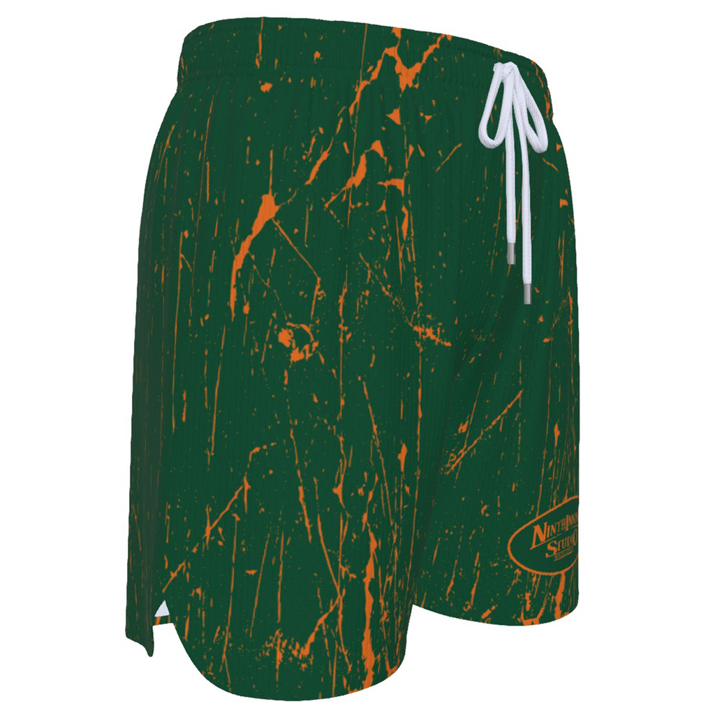 Ninth Inning Studio Marble Green/Orange Men's Baseball Shorts