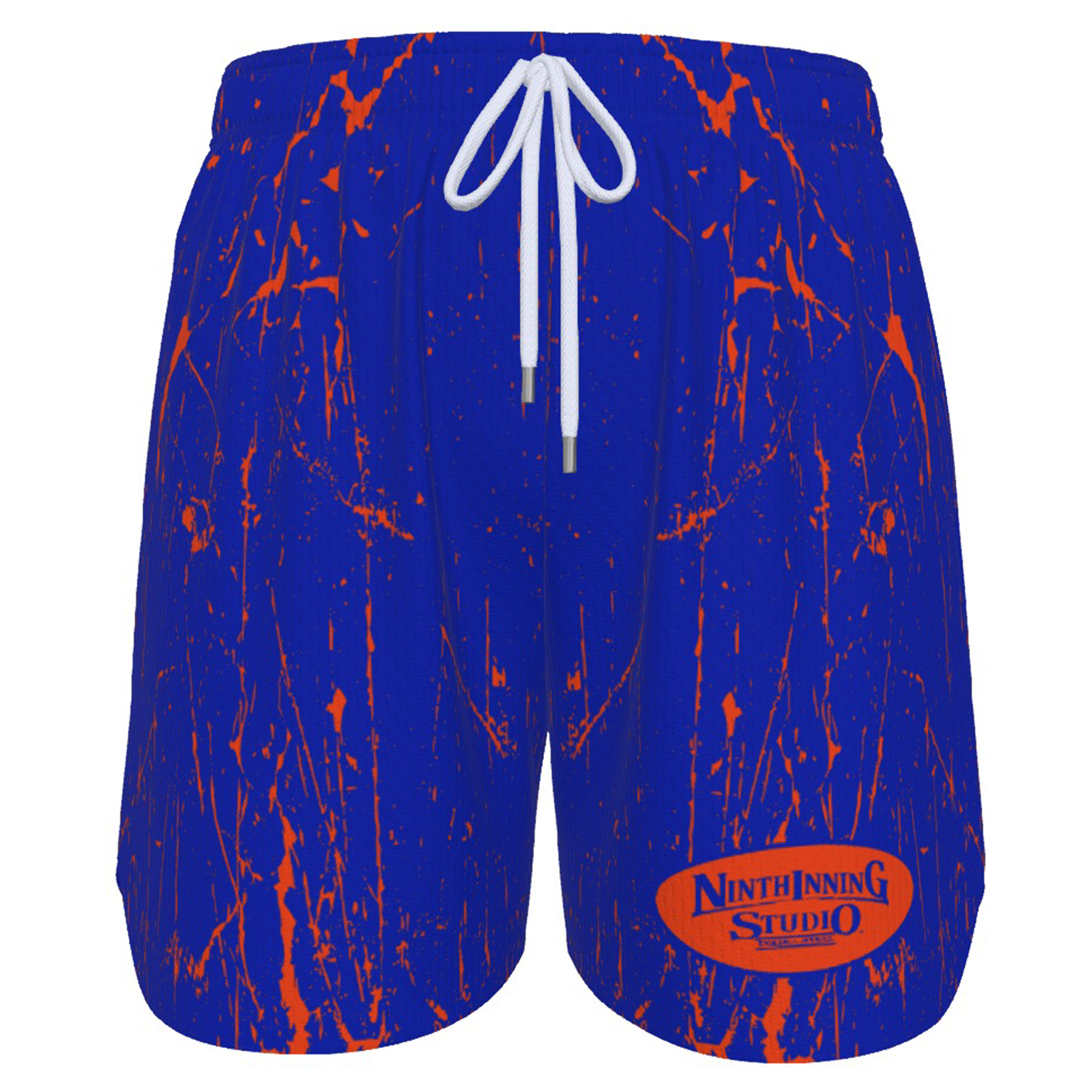 Ninth Inning Studio Marble Blue/Orange Men's Baseball Shorts