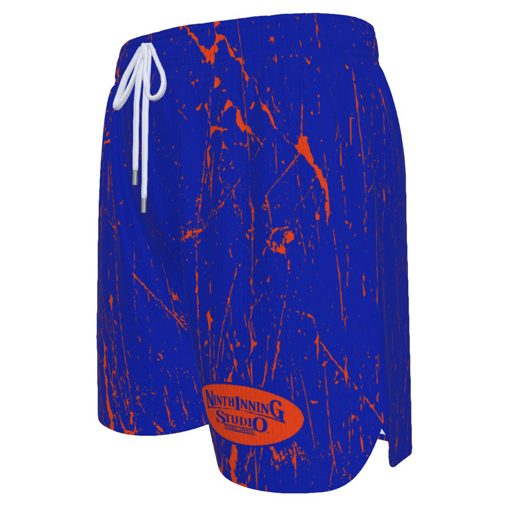 Ninth Inning Studio Marble Blue/Orange Men's Baseball Shorts