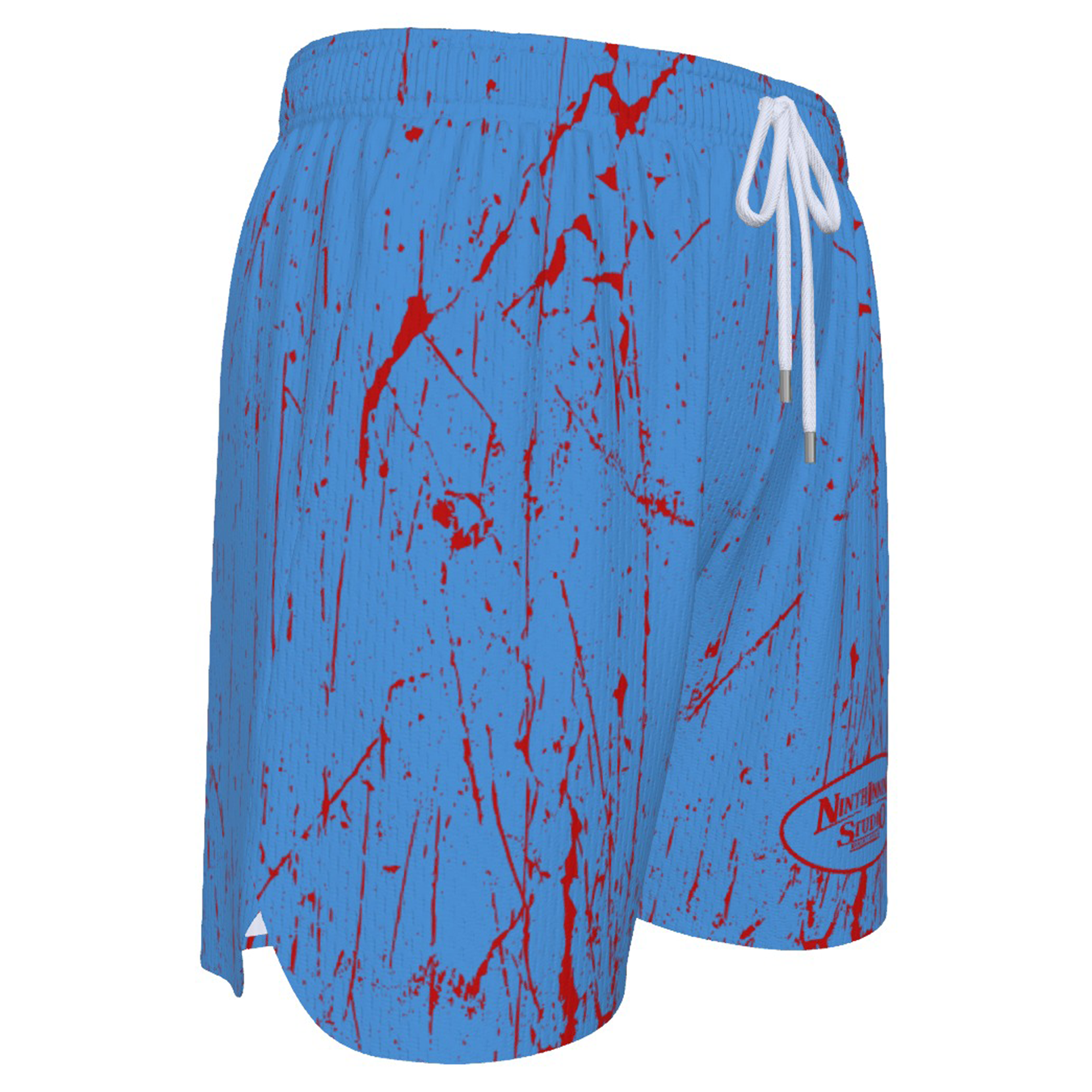 Ninth Inning Studio Lt Blue/Red Marble Men's Baseball Shorts