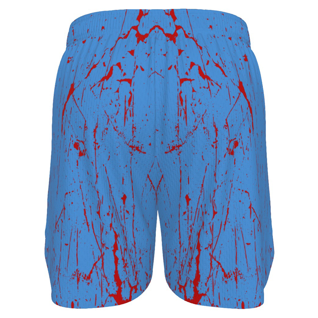 Ninth Inning Studio Lt Blue/Red Marble Men's Baseball Shorts