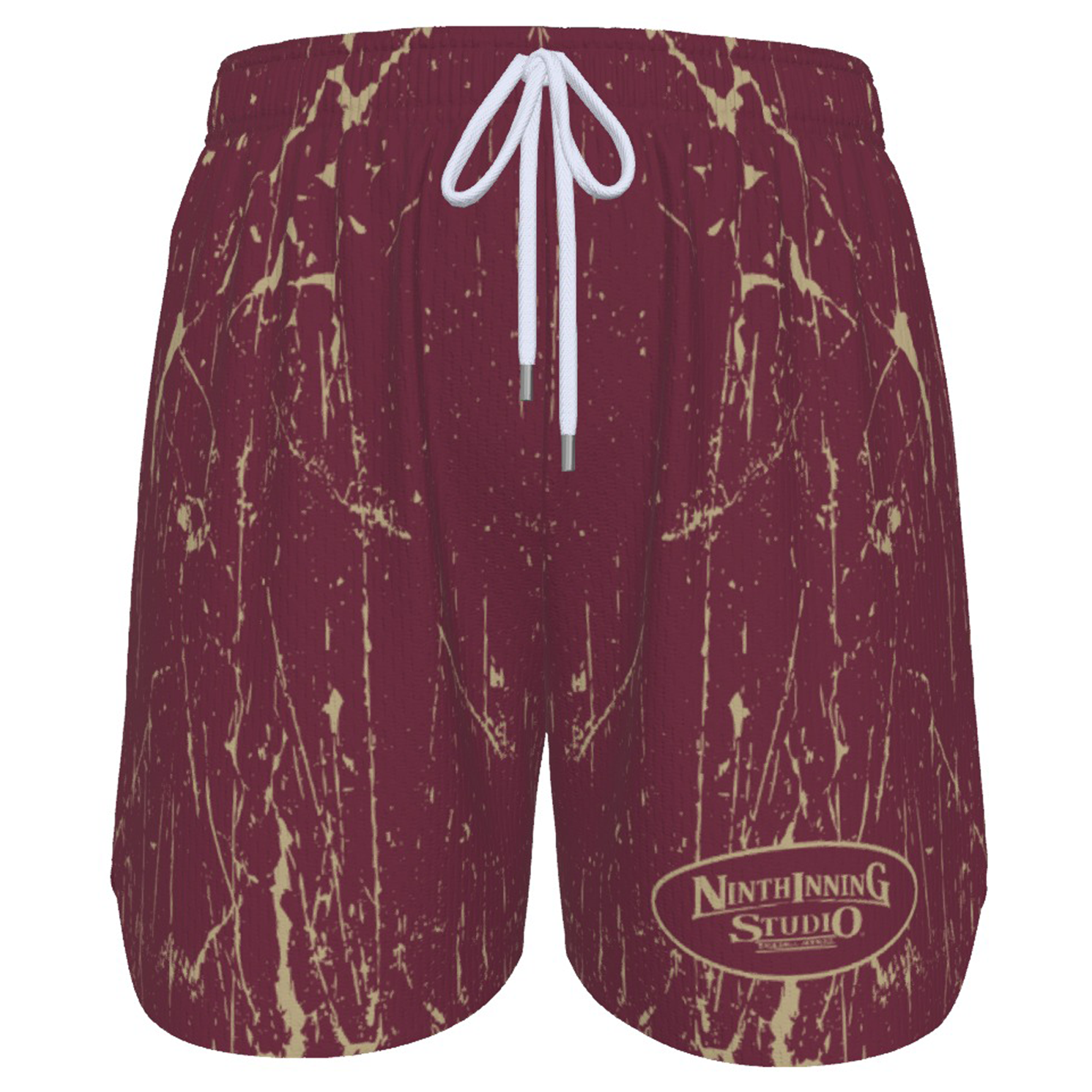Ninth Inning Studio Marble Garnet/Gold Men's Baseball Shorts