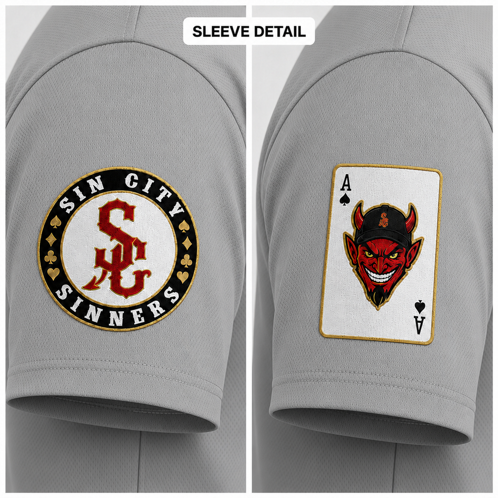 Ninth Inning Studio Sin City Sinners Road Baseball Jersey