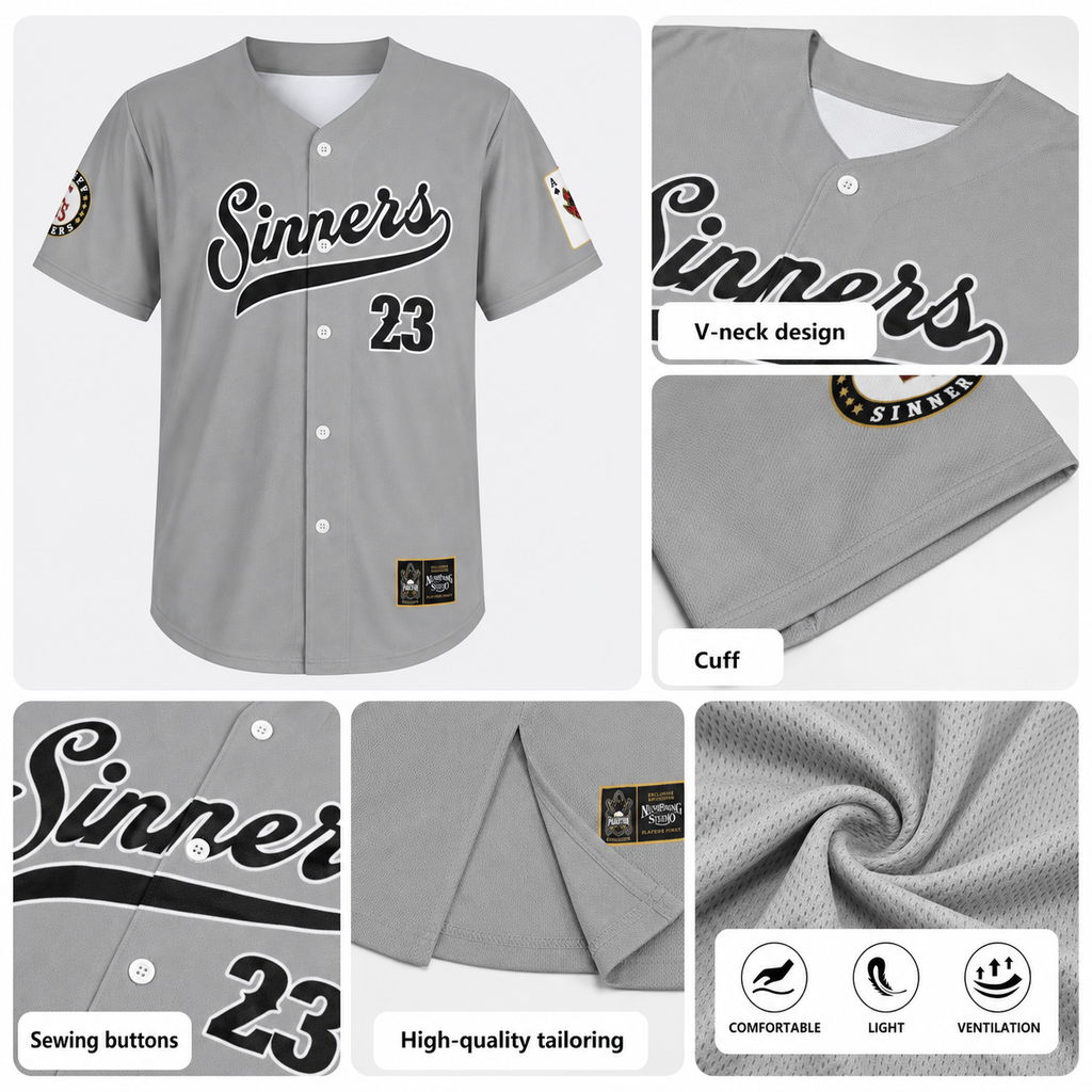 Ninth Inning Studio Sin City Sinners Road Baseball Jersey