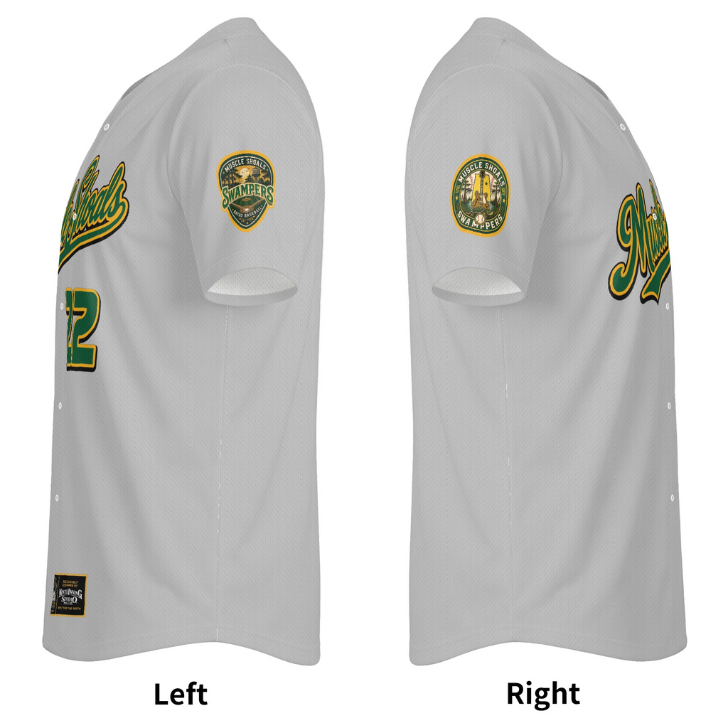 Ninth Inning Studio Muscle Shoals Swampers Road Grey Baseball Jersey