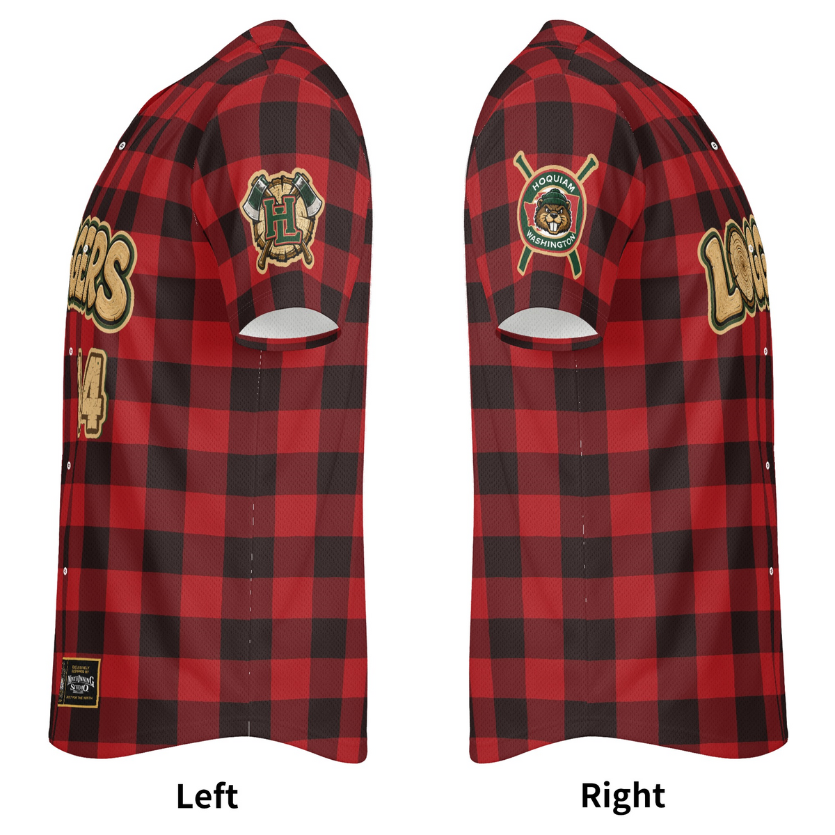 Ninth Inning Studio Hoquiam Loggers Plaid Alternate Baseball Jersey