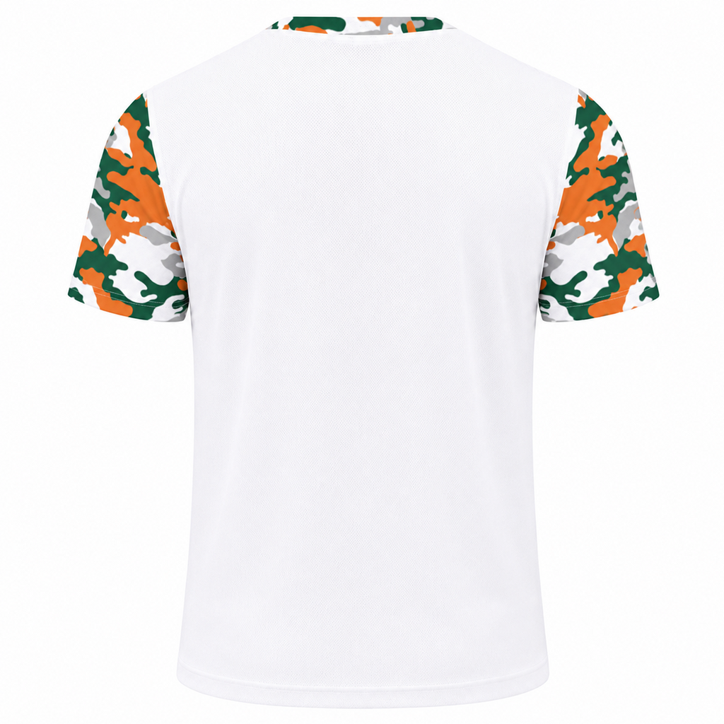 Ninth Inning Studio Green/Orange Camo Men's Premium Mesh Performance Tee
