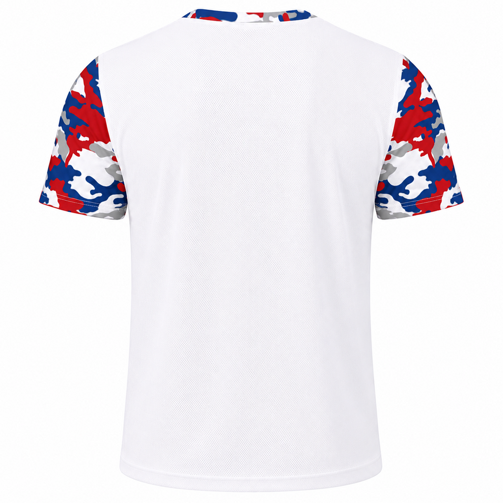 Ninth Inning Studio Red/Blue Camo Men's Premium Mesh Performance Tee