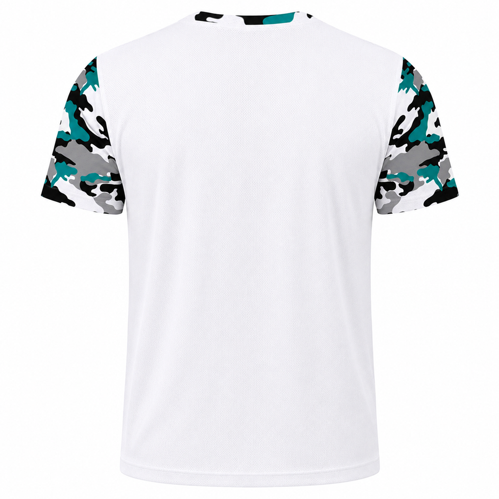 Ninth Inning Studio Teal/Black Camo Men's Premium Mesh Performance Tee