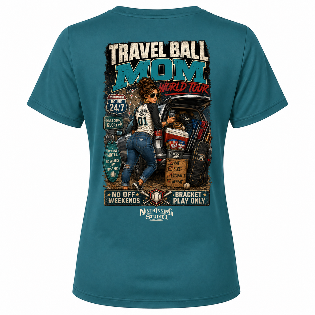 Travel Ball Mom World Tour Women's Crewneck Tee