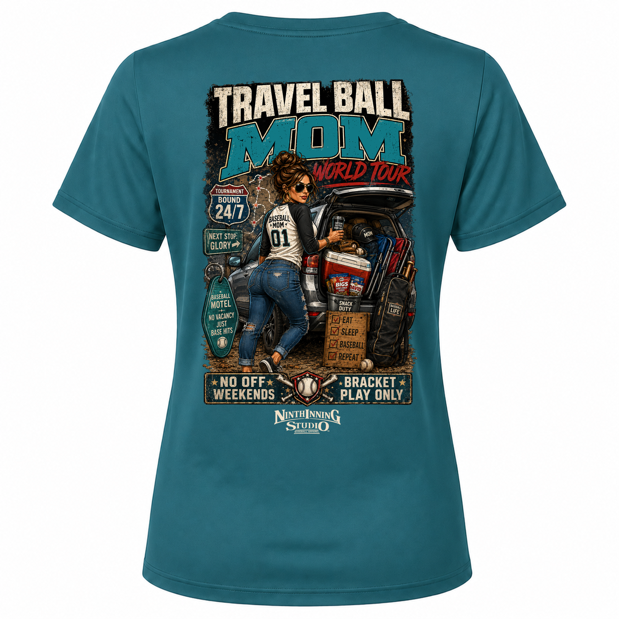 Travel Ball Mom World Tour Women's Crewneck Tee