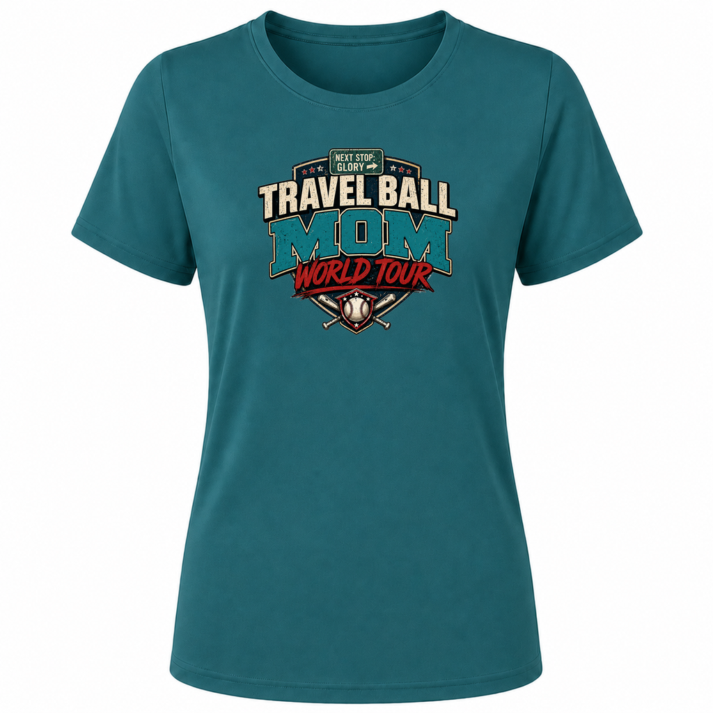 Travel Ball Mom World Tour Women's Crewneck Tee