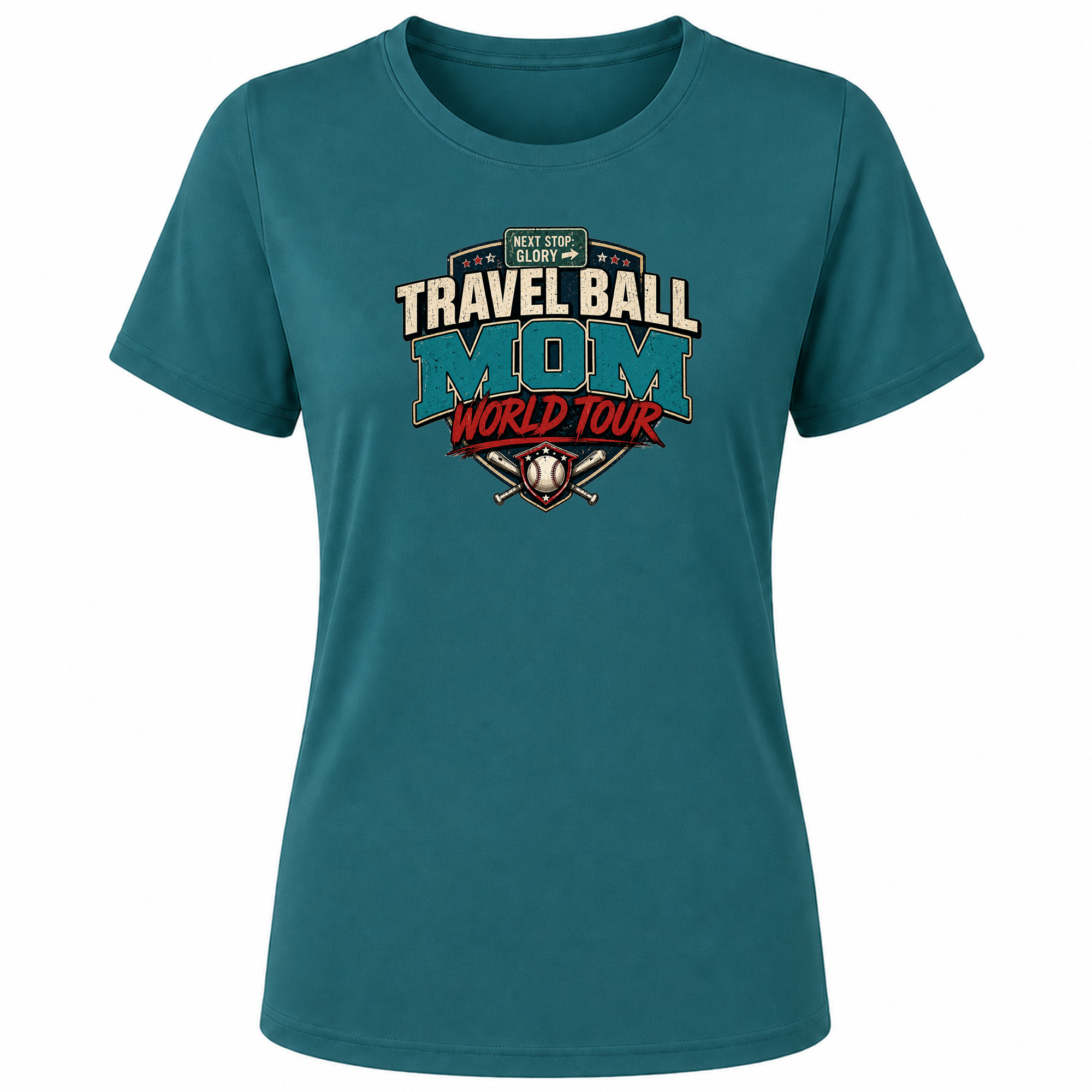 Travel Ball Mom World Tour Women's Crewneck Tee