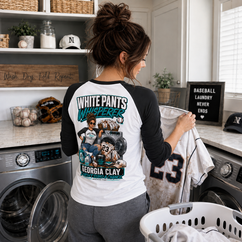 Ninth Inning Studio White Pants Whisperer Women's 1/2 Sleeve Tee-Teal/Brunette