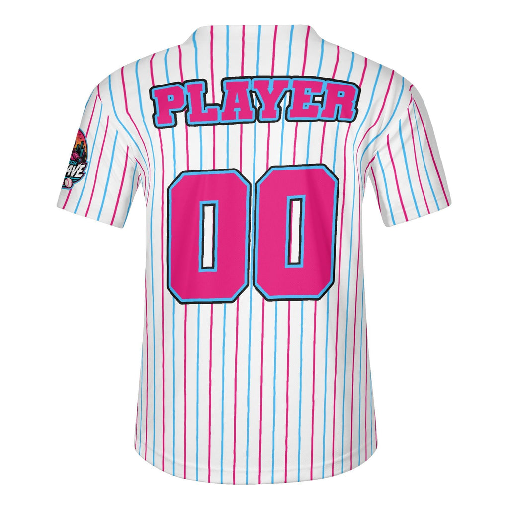 Ninth Inning Studio South Beach Heatwave Pinstripes Home Baseball Jersey