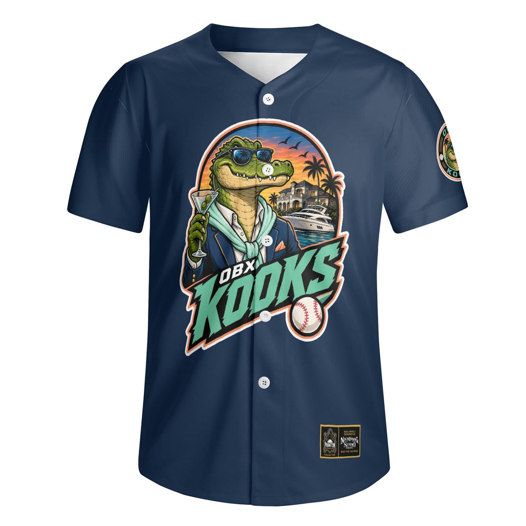 Ninth Inning Studio OBX Kooks Mascot Alternate Navy Baseball Jersey