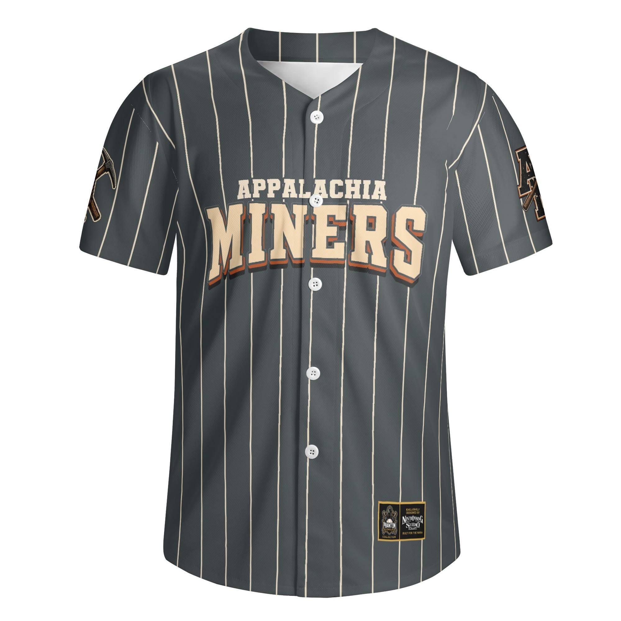 Ninth Inning Studio Appalachia Miners Coal Dust Road Baseball Jersey