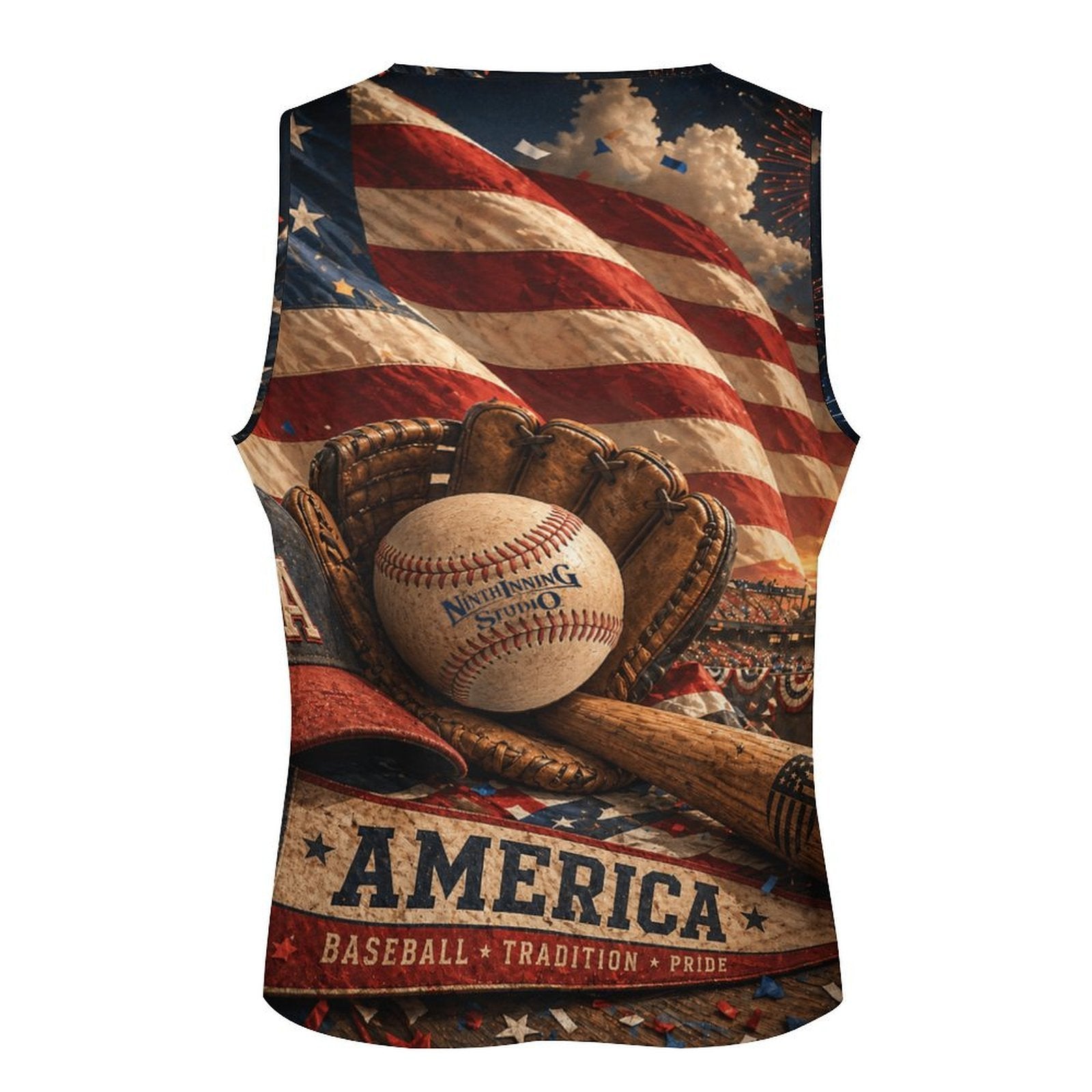 Ninth Inning Studio Men's Baseball Pride Tank