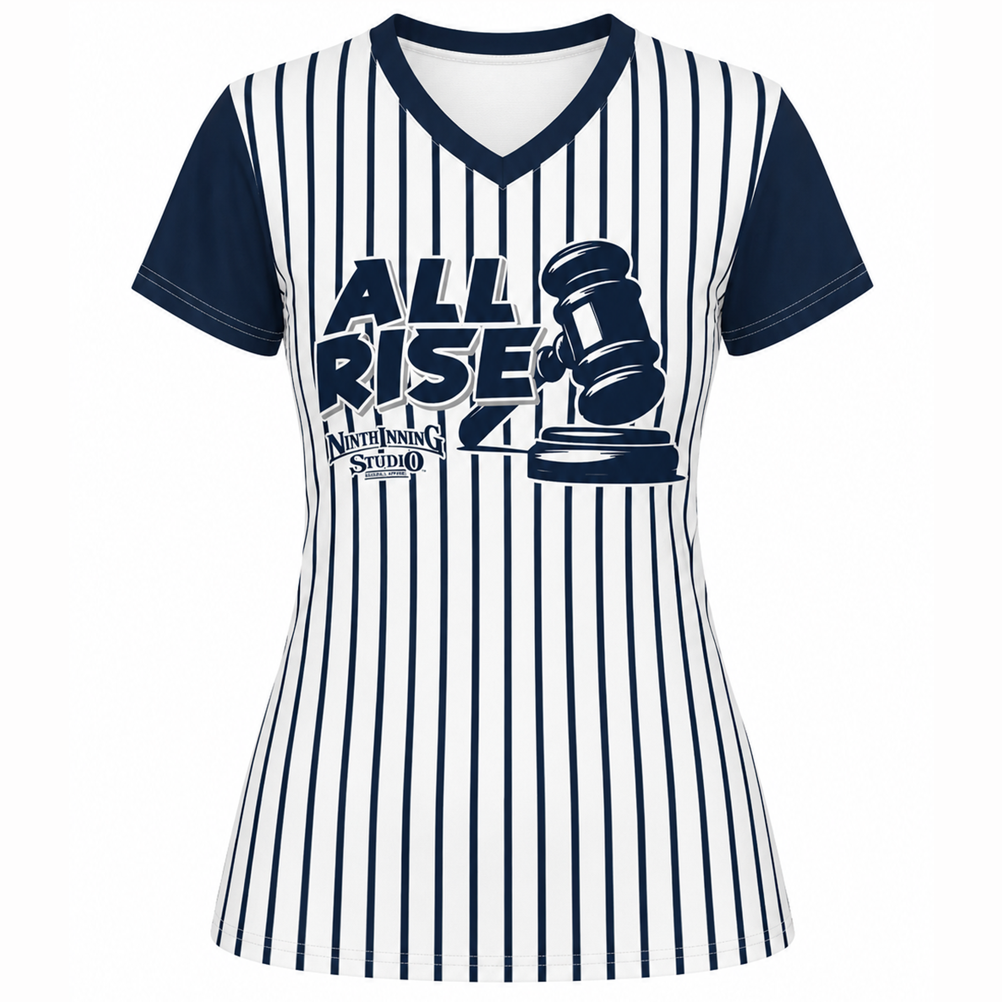 Ninth Inning Studio All Rise Women's V-Neck Tee