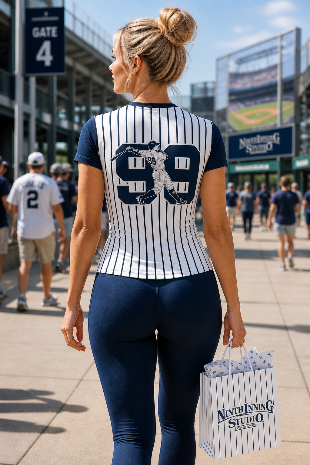 Ninth Inning Studio All Rise Women's V-Neck Tee
