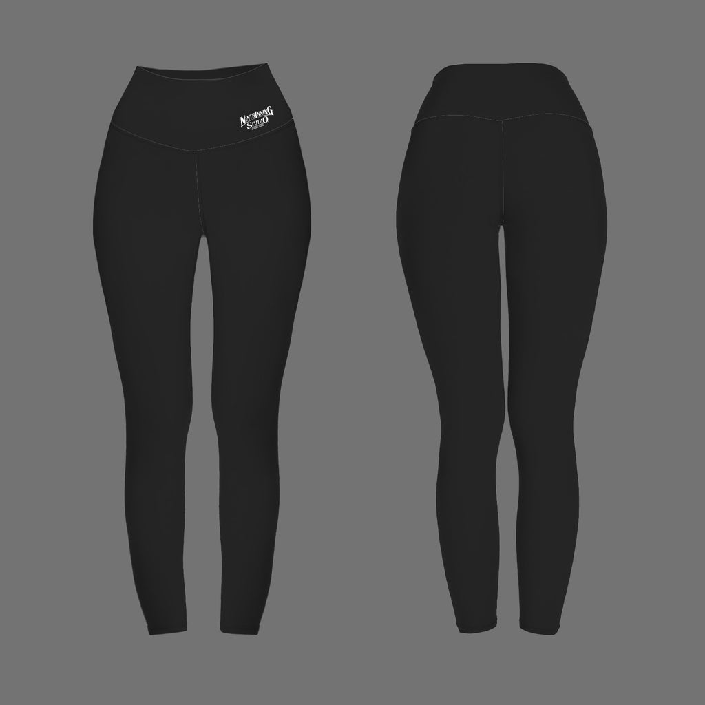 Ninth Inning Studio Women's High-Waist Leggings-Black