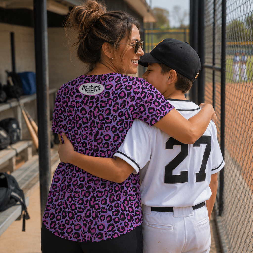 Ninth Inning Studio Baseball Mom Square-Neck Tee