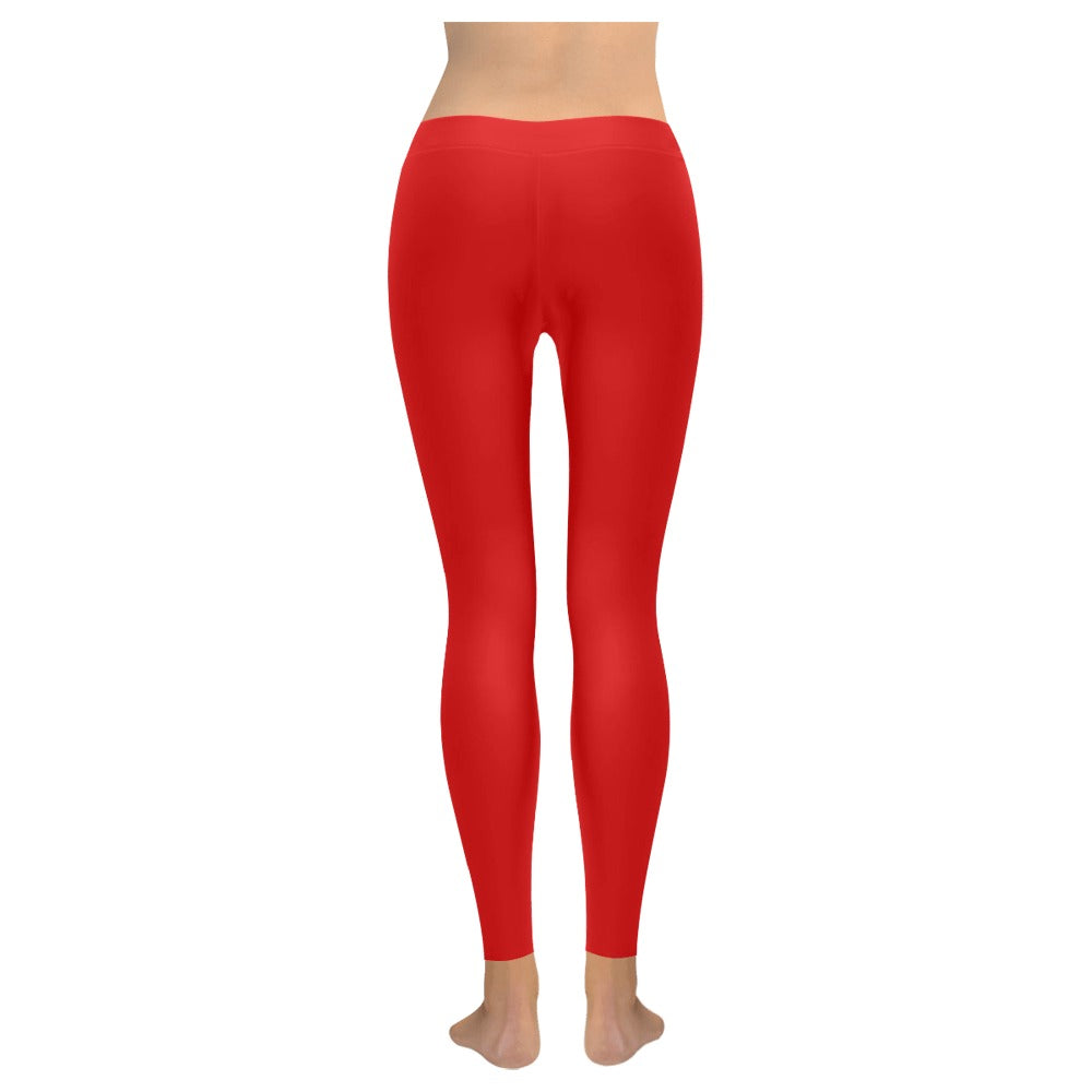 Ninth Inning Studio Women's Low-Rise Leggings-Red