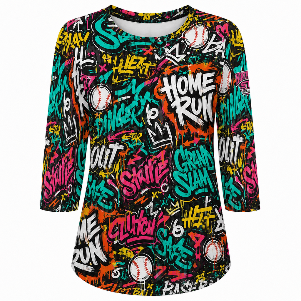 Ninth Inning Studio Graffiti Women's Half-Sleeve Tee